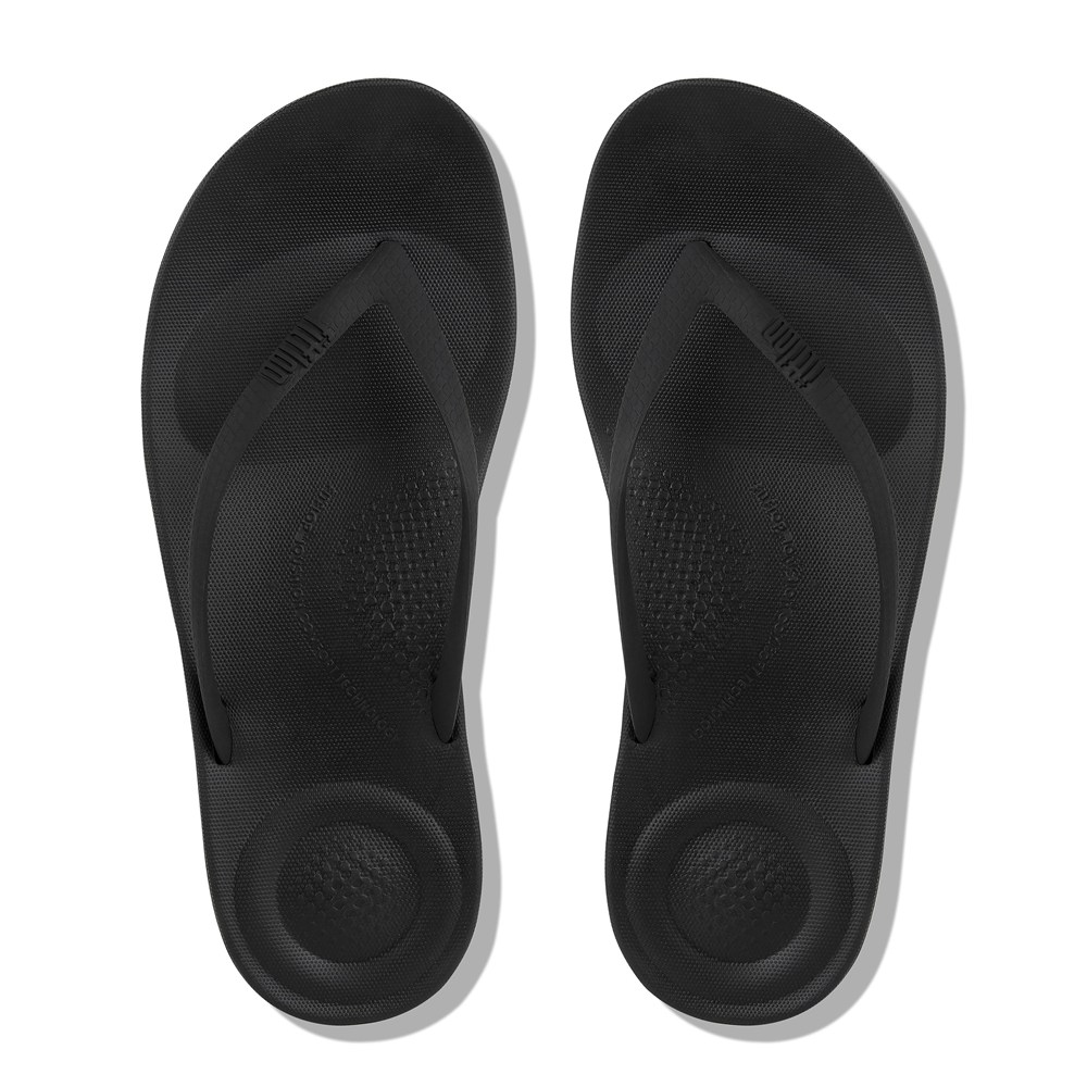 Fitflop Womens Flip-flops Black - Iqushion Ergonomic - MW4329105